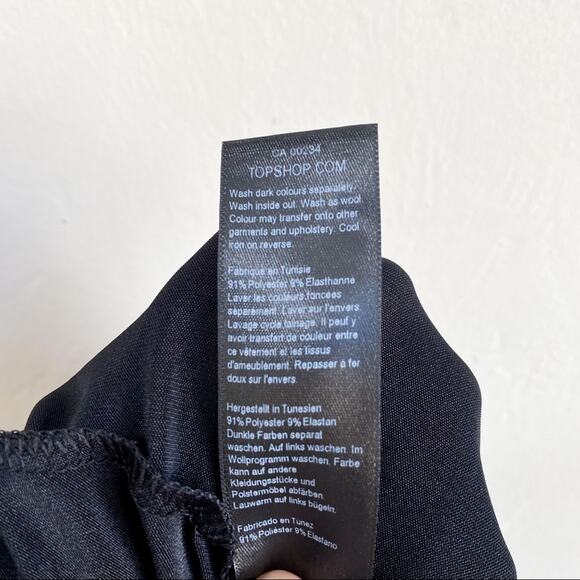 NWT Topshop Black Knit Flare Leg Pull-On Pants - Picture 7 of 7